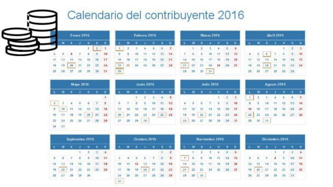 Calendario para presentar la declaración de la renta en 2016